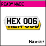 Ready Made Hex Number Plates - 6 Digit