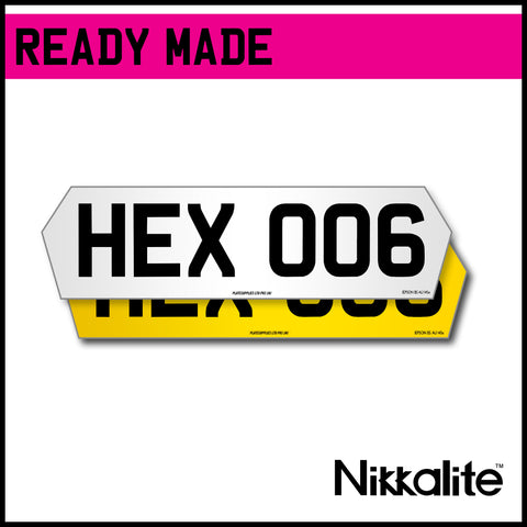 Ready Made Hex Number Plates - 6 Digit