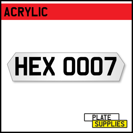 Hex Plate 7 Digit Acrylic