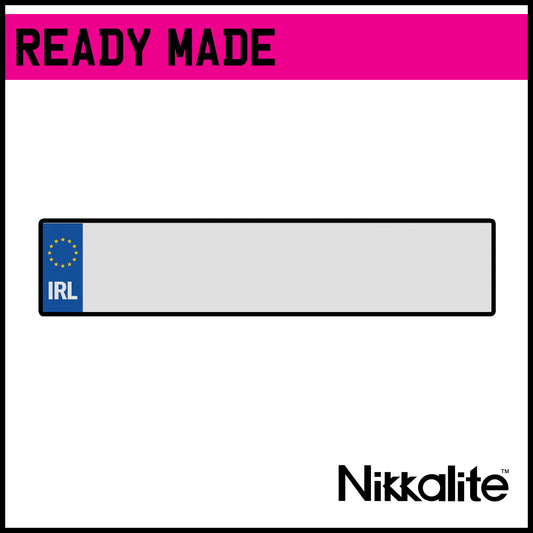 Ready Made Standard IRL Oblong Number Plate - Blank