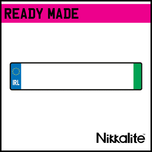 Ready Made Standard IRL EV Oblong Number Plate - Blank