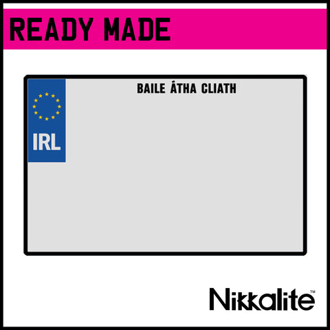 Ready Made Square IRL Number Plates - Blank or with County Identifier
