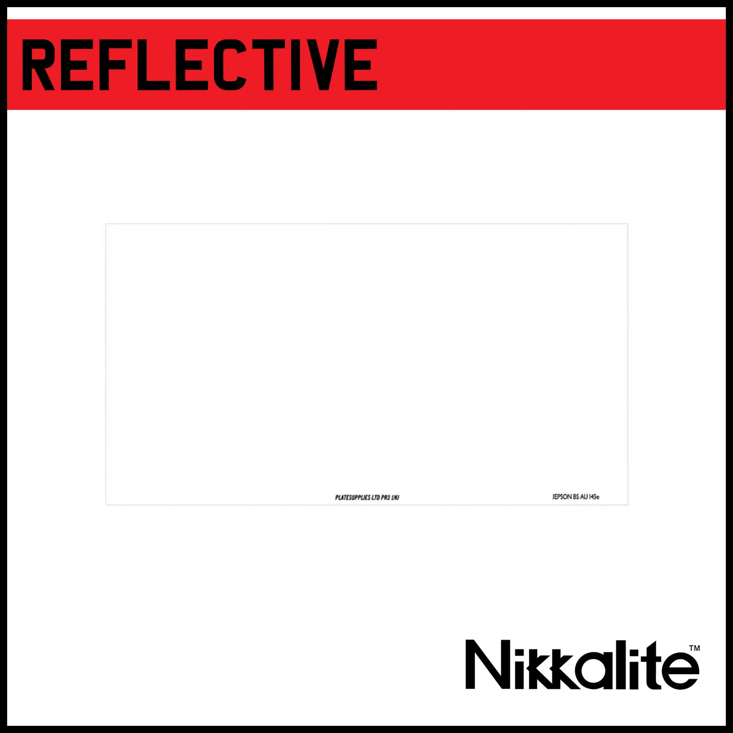 White Japanese Import Reflective with BS Tag