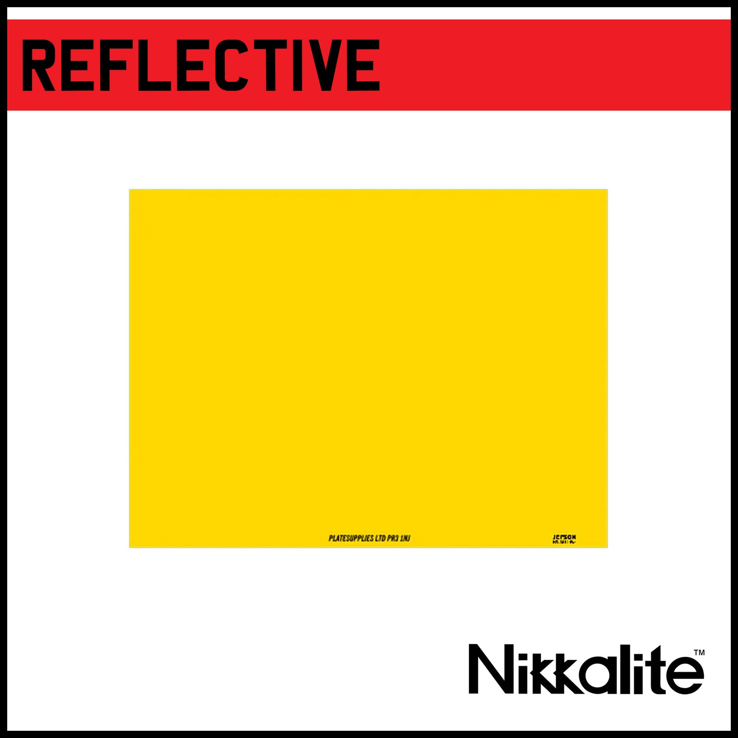 Yellow Motorcycle Reflective with BS Tag