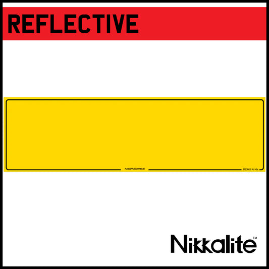 Yellow Oversize Reflective with Border and BS Tags (Range Rover)