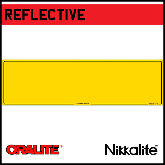 Yellow Oversize Reflective with Border and BS Tags (Range Rover)