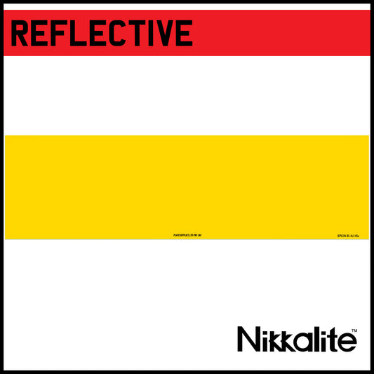 Yellow Oversize Reflective with BS Tag (Range Rover)