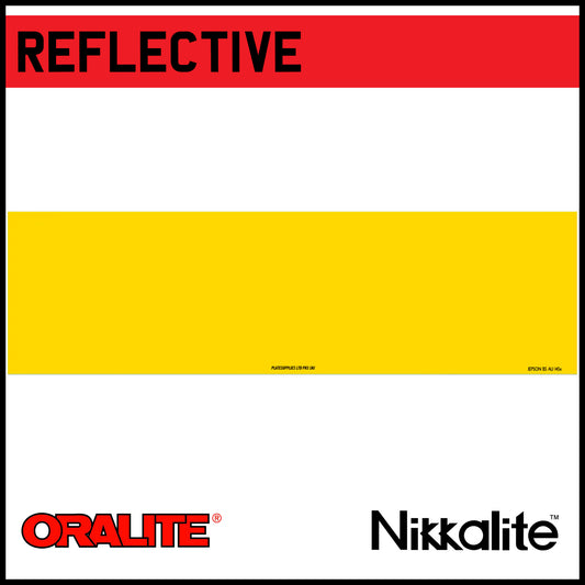 Yellow Oversize Reflective with BS Tag (Range Rover)