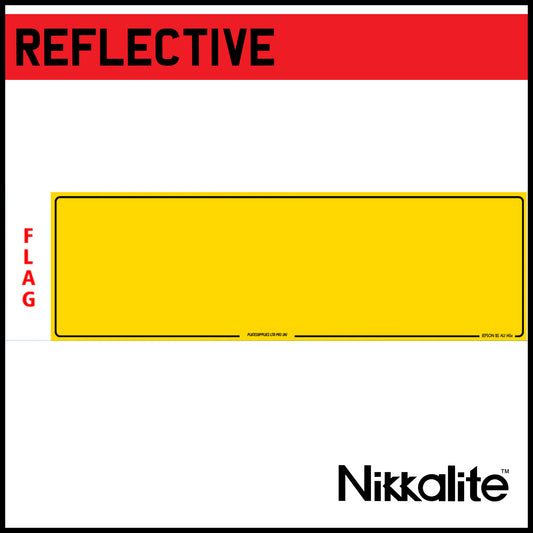 Yellow Oversize Reflective with Offset Border and BS Tags for Flags (Range Rover)