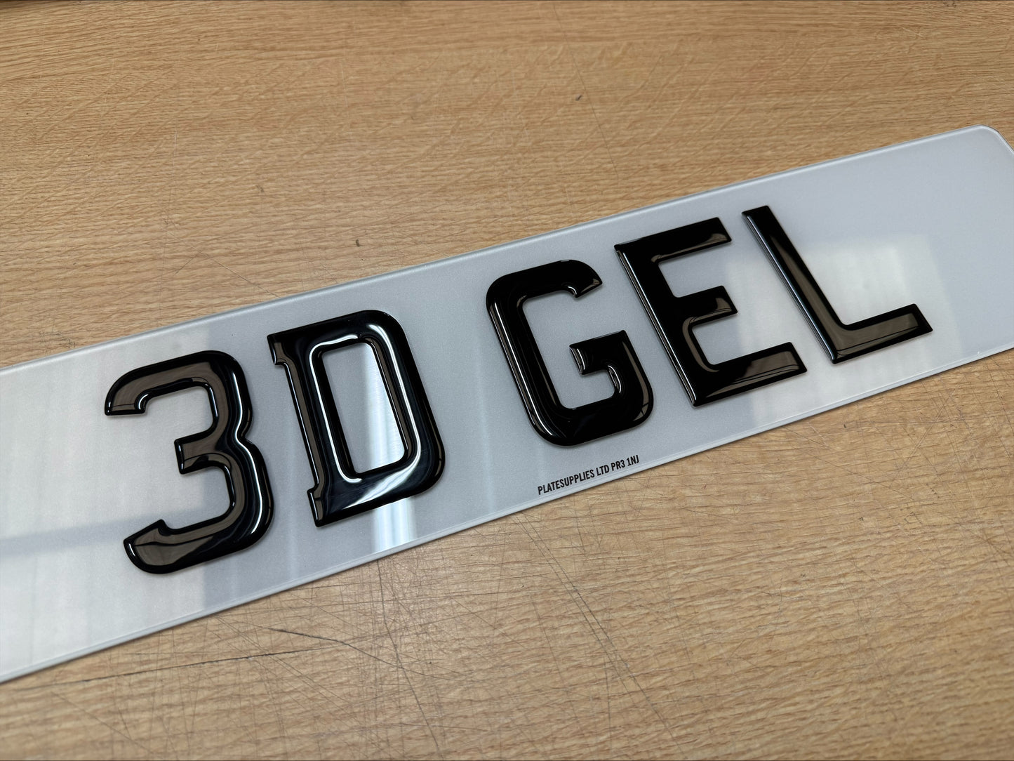 3D Gel Resin Number Plate Letters - UK