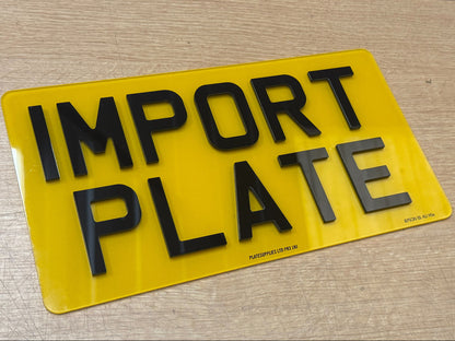 4D 3mm Black Motorbike / JDM Import Number Plate Letters