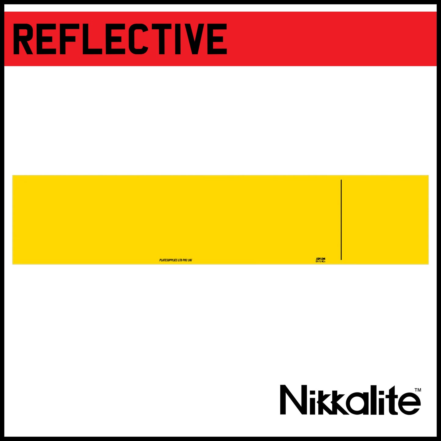 Yellow Short 18 1/2 Inch Reflective with BS Tag