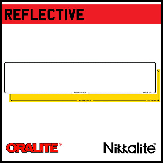 Standard Oblong Reflective with Border and BS Tag - Nikkalite or Oralite