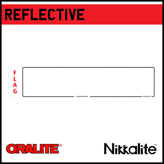 White Oblong Reflective with Offset Border and BS Tag