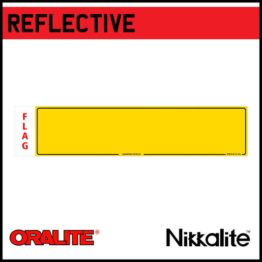 Yellow Oblong Reflective with Offset Border and BS Tag