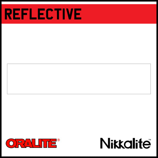 White Oblong Reflective Blank