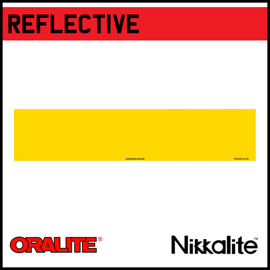 Yellow Oblong Reflective with BS Tag