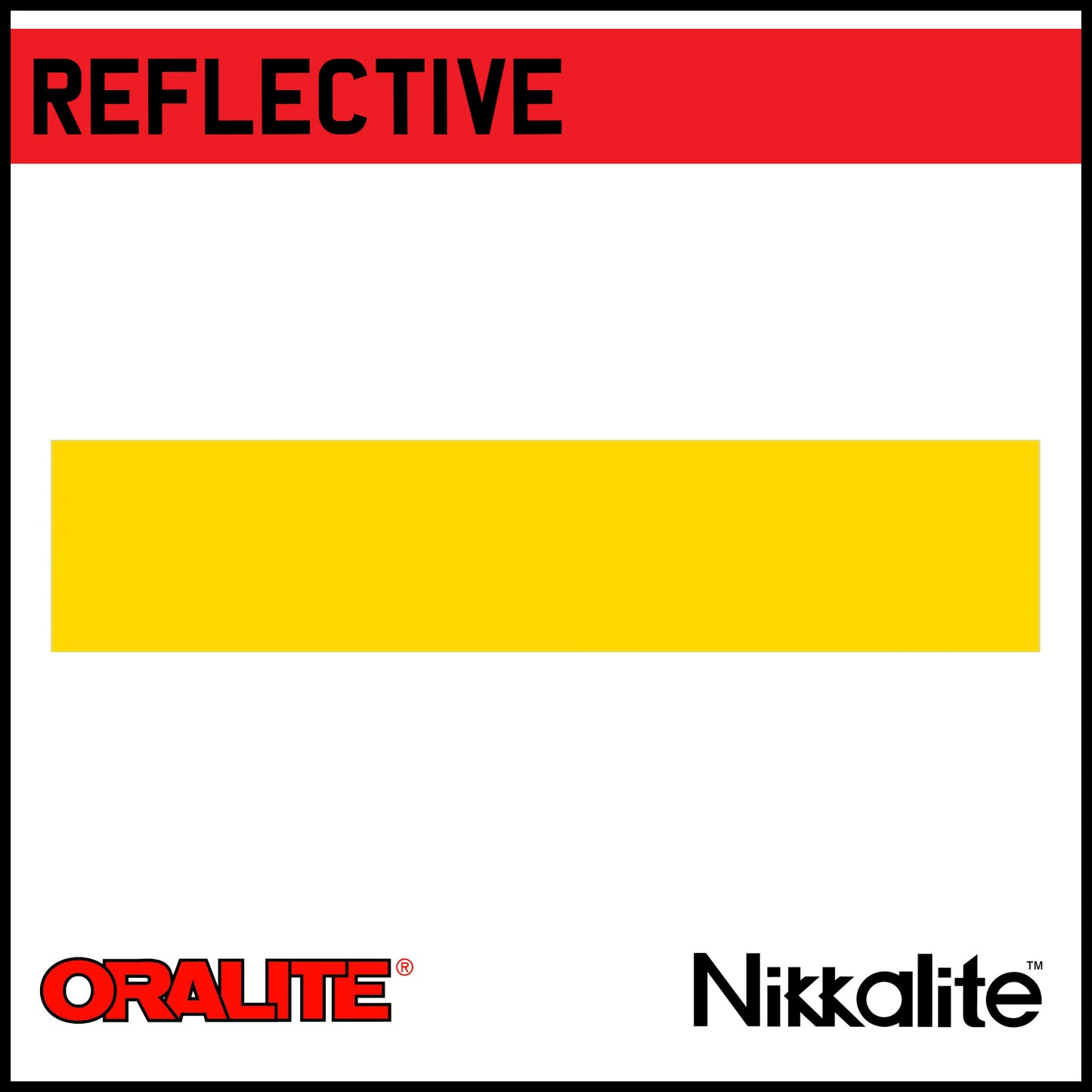 Yellow Oblong Reflective Blank