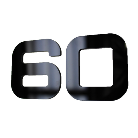 4D 3mm Metro (60mm) Number Plate Letters