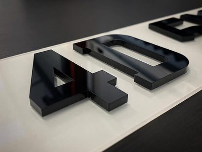 4D 5mm Number Plate Letters - UK