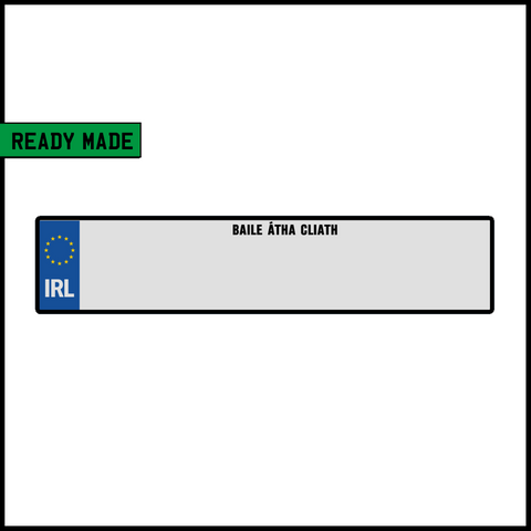 Ready Made Standard IRL Number Plates - Blank or with County Identifier