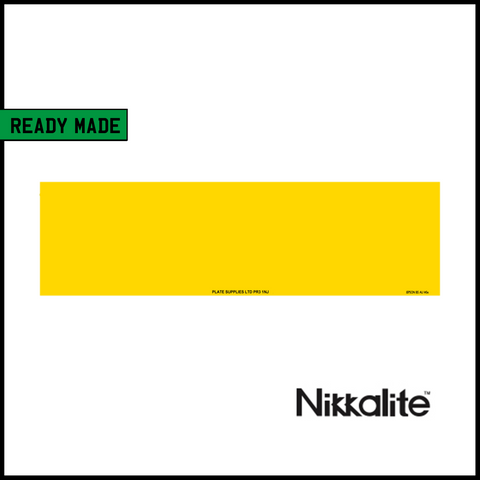Ready Made Yellow Oversize Number Plate with BS Tag (Range Rover)