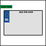 Ready Made Square IRL Number Plates - Blank or with County Identifier