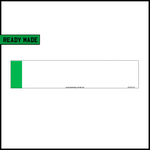 Ready Made White Oblong Number Plate with BS Tag - EV/Green Flash