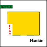 Ready Made Yellow 4x4 Number Plate with Offset Border for Flags (Land Rover)