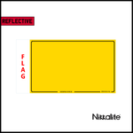 Yellow Japanese Import Reflective with Offset Border and BS Tags for Flags