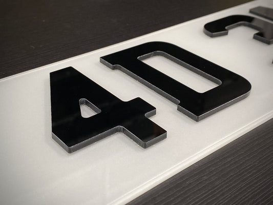 4D 3mm Number Plate Letters - UK