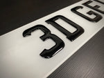 3D Gel Resin Number Plate Letters - UK