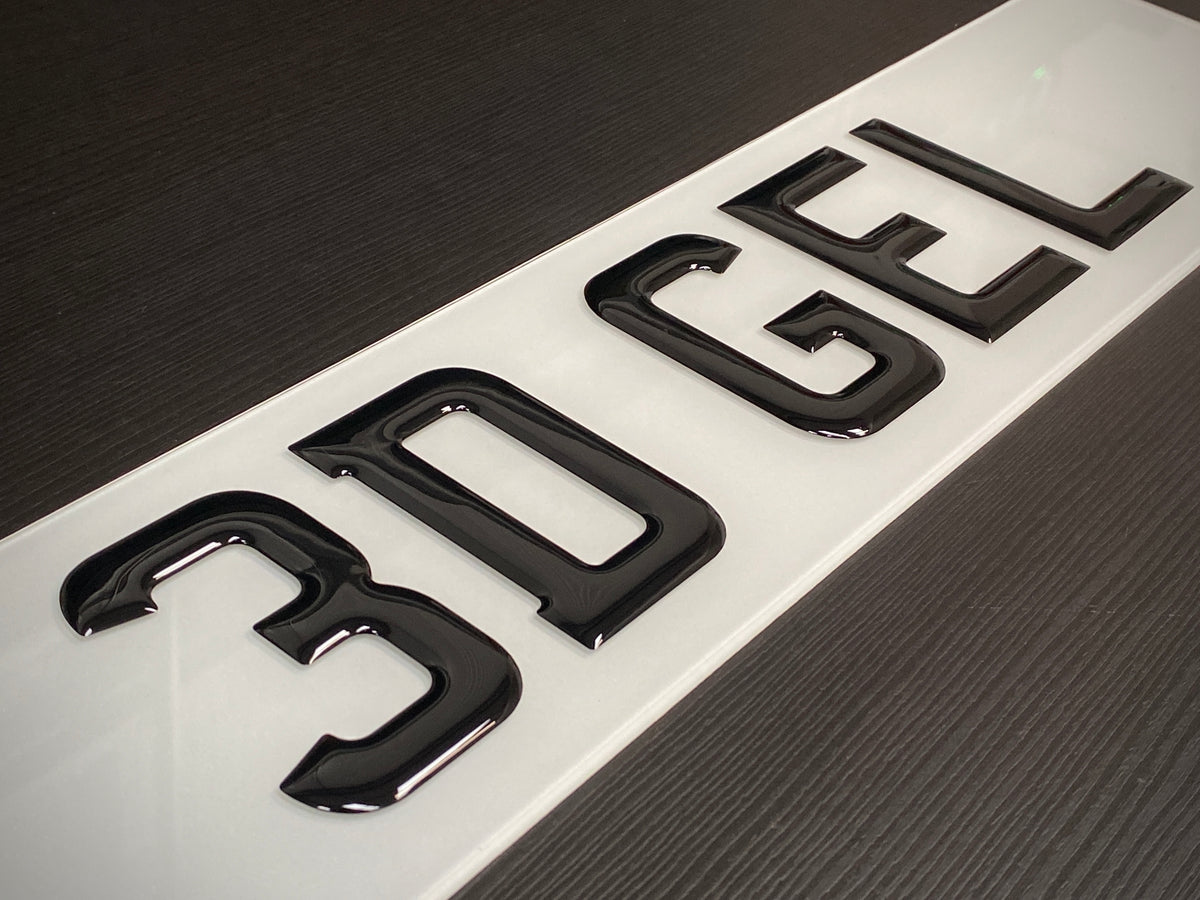 3D Gel Resin Number Plate Letters - UK – Plate Supplies