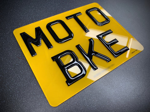 3D Gel Motorbike / JDM Import Number Plate Letters