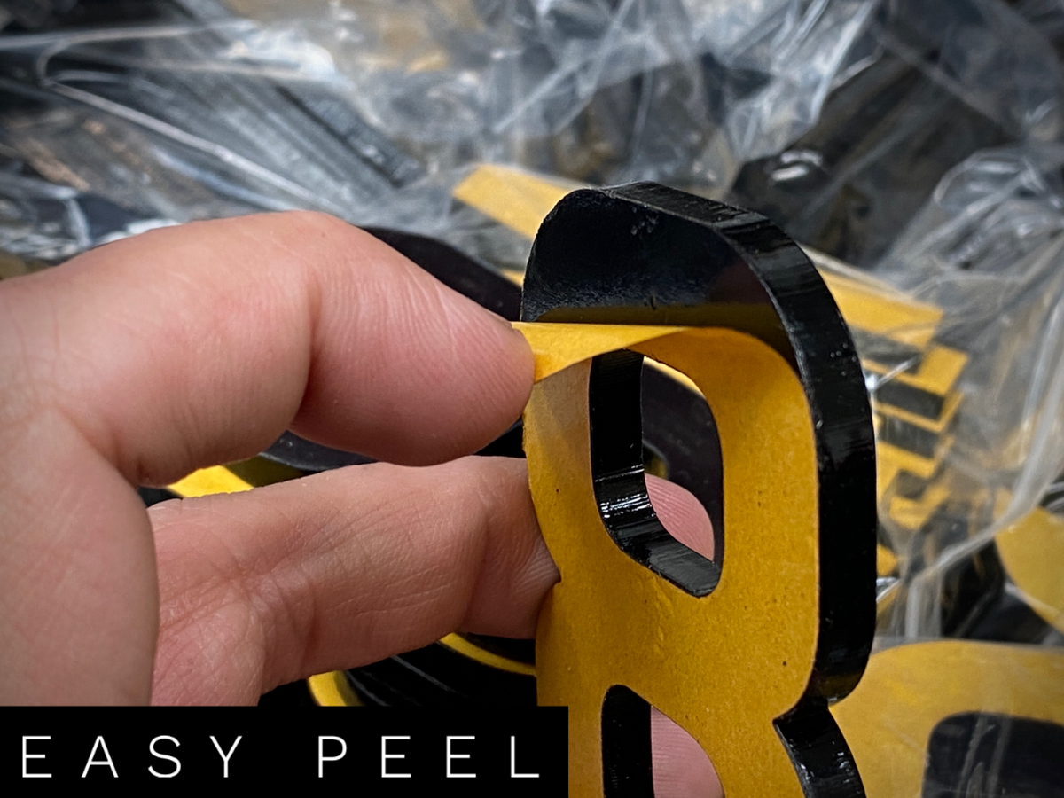 350-Pack 5MM 4D Laser Cut Number Plate Letters – Black Gloss – Road Legal – UK Made