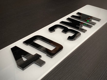 4D 3mm Number Plate Letters - UK