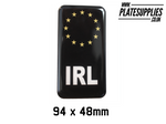 94x48mm Irish Gel Badges/Flags for Standard Number Plates [Sheet of 10]