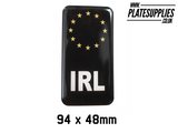 94x48mm Irish Gel Badges/Flags for Standard Number Plates [Sheet of 10]