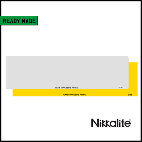 Ready Made Short 18 1/2 Inch Number Plates - Nikkalite