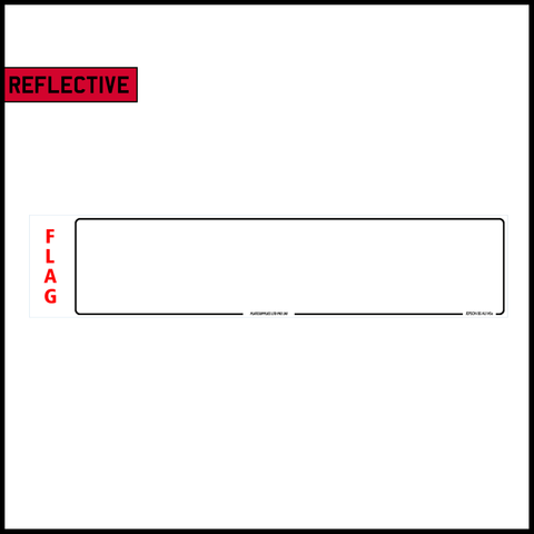 White Oblong Reflective with Offset Border and BS Tag - Nikkalite