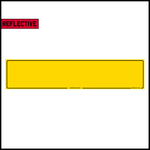 Yellow Oblong Reflective with Border and BS Tag - Nikkalite