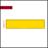 Yellow Oblong Reflective with Offset Border and BS Tag - Nikkalite