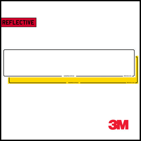 Standard Oblong Reflective with Border and BS Tag - 3M