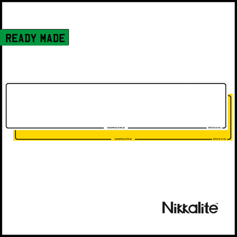 Ready Made Oblong Number Plates - Nikkalite