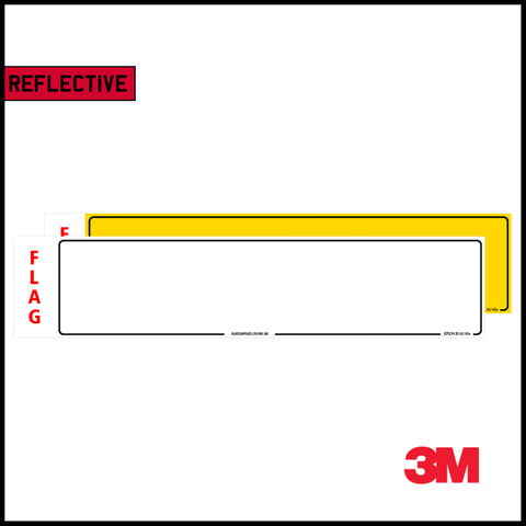 Standard Oblong Reflective with Offset Border and BS Tag - 3M