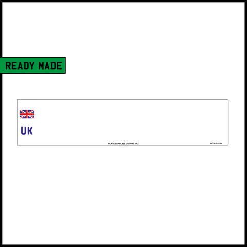 Ready Made Standard Oblong Number Plates - UK