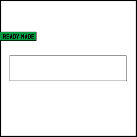 Ready Made White Oblong Number Plate (ROI) - 3M