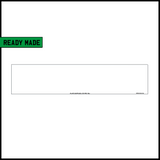 Ready Made White Oblong Number Plate with BS Tag - 3M