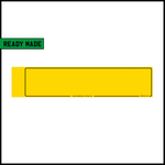 Ready Made Yellow Oblong Number Plate with Offset Border for Flag - 3M
