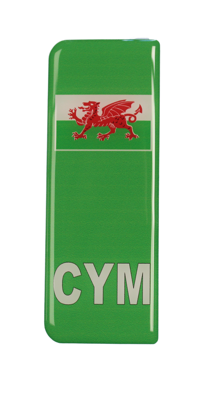 EV Green Flash Gel Badges/Flags for Standard UK Number Plates